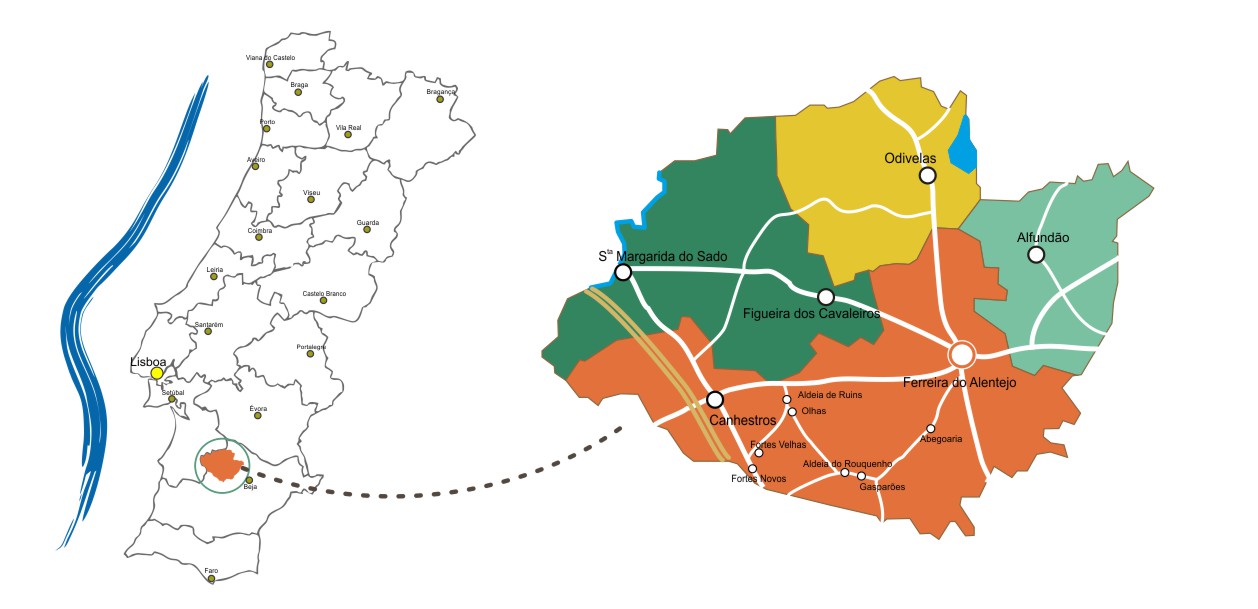 Mapa Ferreira Do Alentejo Mapa De Portugal 4747