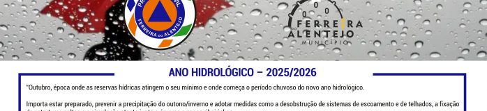 Ano Hidrológico 2025/2026 | Medidas de Autoproteção (Outono e Inverno)